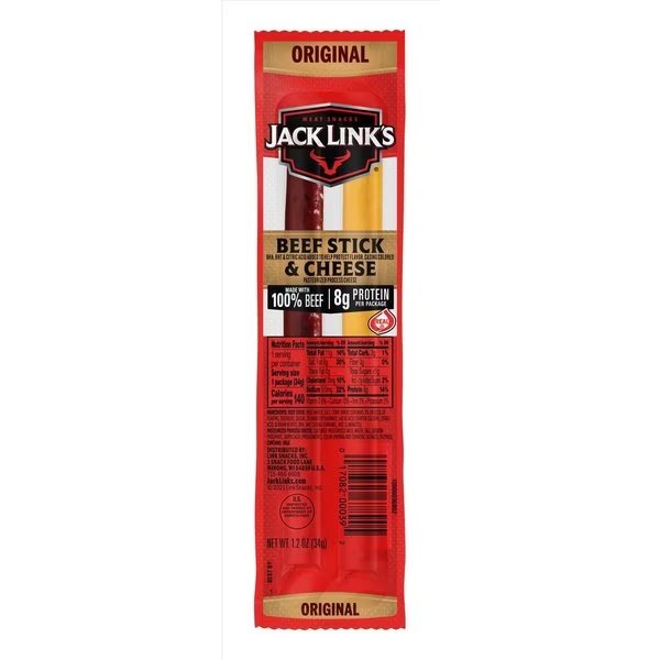 All American Beef and Cheese Snack 1.2 oz Pegged, Jack Links, Mfr#: 10000015290